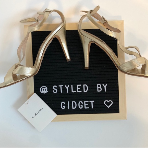 Jill Stuart Gold Strappy “Astrid” Heels - Picture 5 of 6